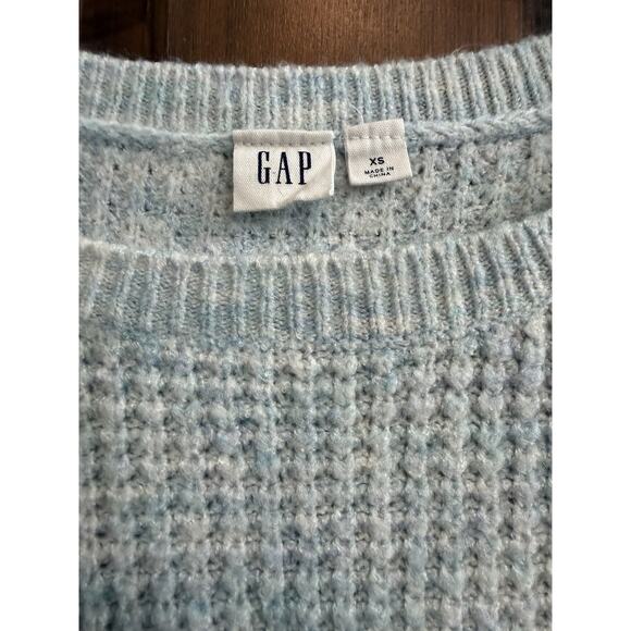 GAP | Womens Wool Blend Knit Pullover Sweater Marled Light Blue- Size XS - Picture 2 of 5